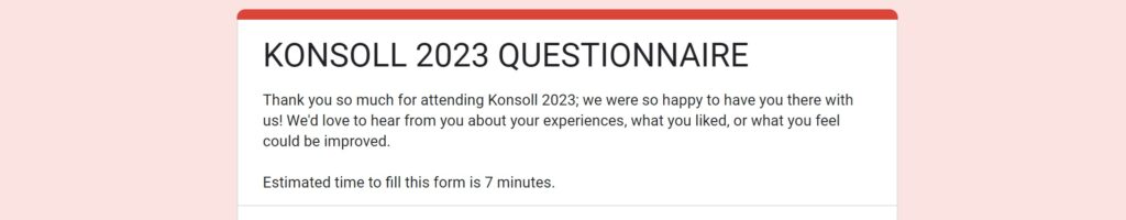 Konsoll feedback form